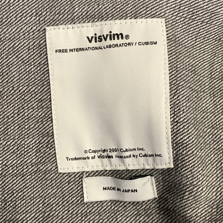 VISVIM Size L DMGD Black Wash Selvedge Denim Trucker Jacket