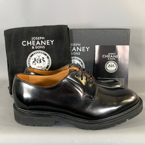 JOSEPH CHEANEY Size 6 Black Leather Derby Lace Up Shoes