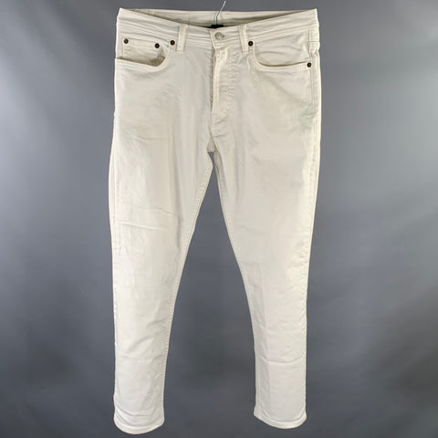 Jean skinny en coton blanc ACNE taille 30