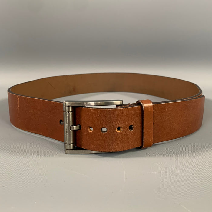 SALVATORE FERRAGAMO Size 33 Brown Leather Belt