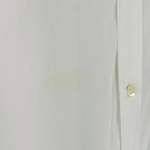 SAINT LAURENT Size 4 White Cotton Button Up Shirt