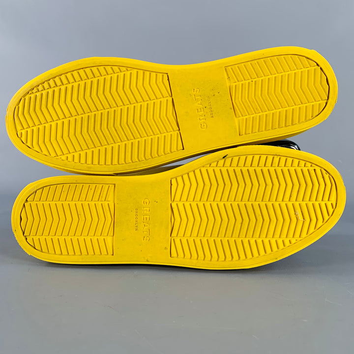 GREATS Size 9 Yellow Leather Low Top Lace-Up Sneakers