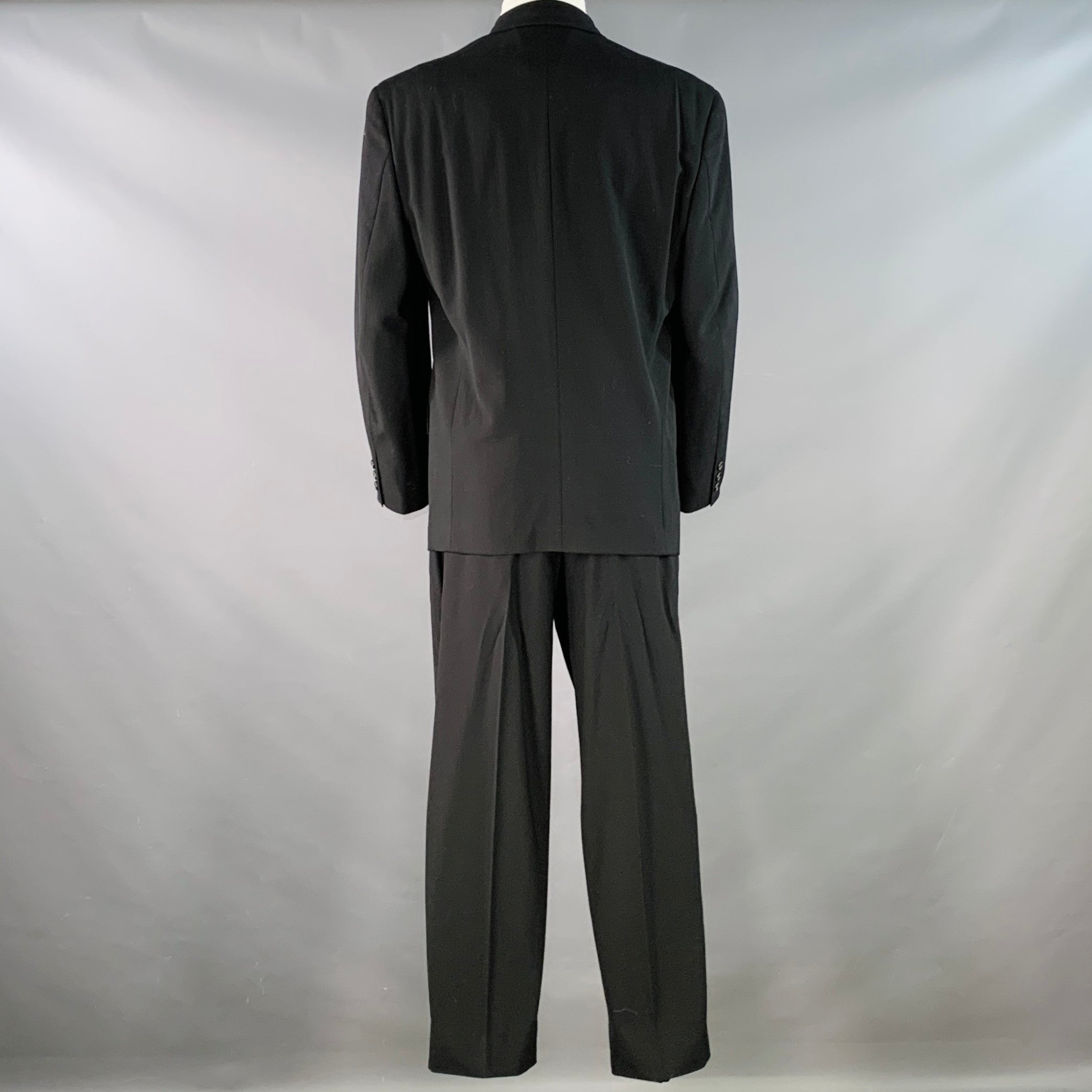 スーツ COMME des GARCONS HOMME PLUS 1990 A/W COMME des GARCONS HOMME PLUS Vintage 1990 Size S Black Wool Notch