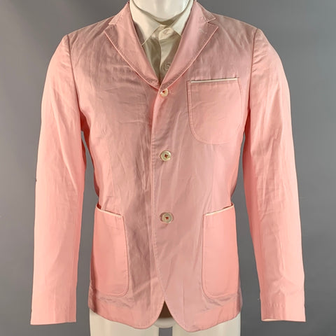 Veste de sport JUNYA WATANABE en coton rose, taille S, à revers cranté