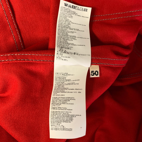 MARNI Size 40 Red Cotton Peak Lapel Jacket