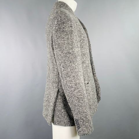GIORGIO ARMANI Size 40 Grey Charcoal Tweed Cashmere Silk Jacket