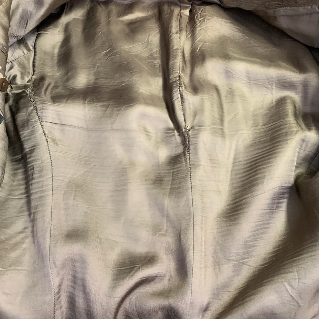 CoSTUME NATIONAL Size 38 Brown Textured Cotton Metal Blend Velvet Notch Lapel Jacket