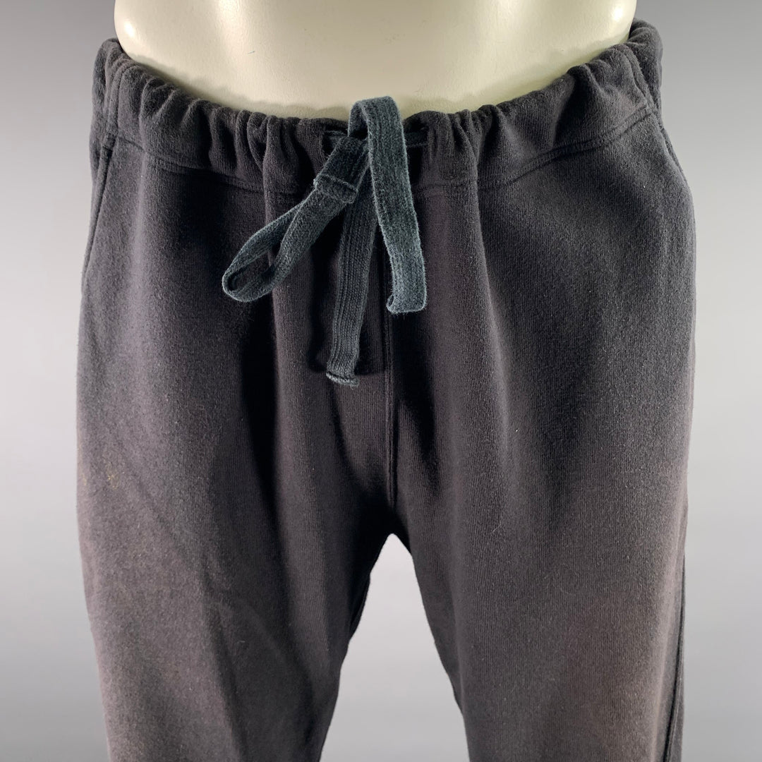 VISVIM Size S Black Washed Cotton Cashmere Sweatpants