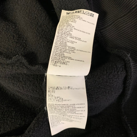 JUST CAVALLI Size M Black Embroidery Cotton Crew-Neck Sweatshirt