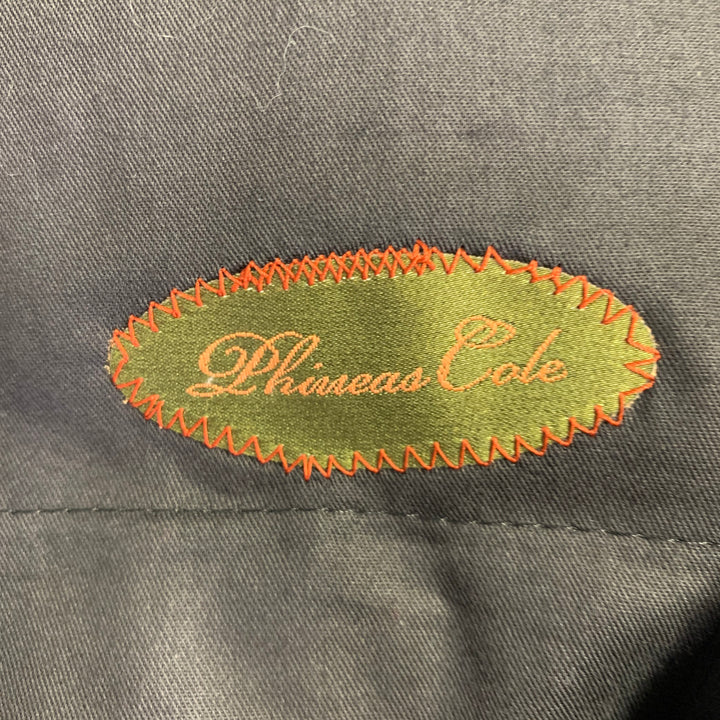 PHINEAS COLE Size 38 Black Wool Peak Lapel Tuxedo