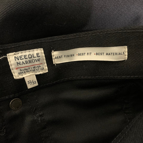 LEVI'S Size 32 Black Cotton Straight Jeans