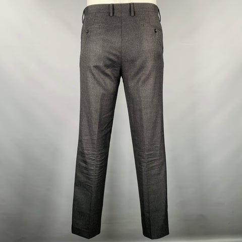 MR. PORTER Size 34 Grey Wool Zip Dress Pants