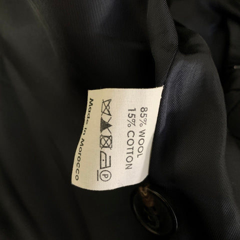 DRIES VAN NOTEN Chest Size 38 Navy Brown Stripe Wool Blend 31 30 Suit