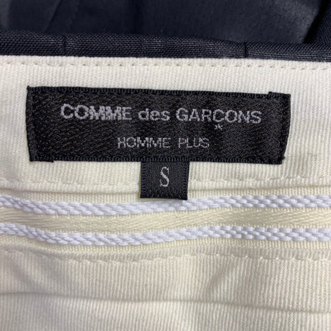 COMME des GARCONS HOMME PLUS Size S Black Shimmery Wool Blend Pleated Shorts