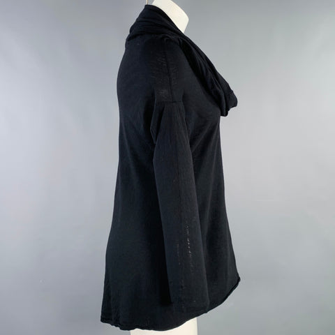ALEXANDER MCQUEEN Size 4 Black Viscose Blend Cowl Collar Pullover