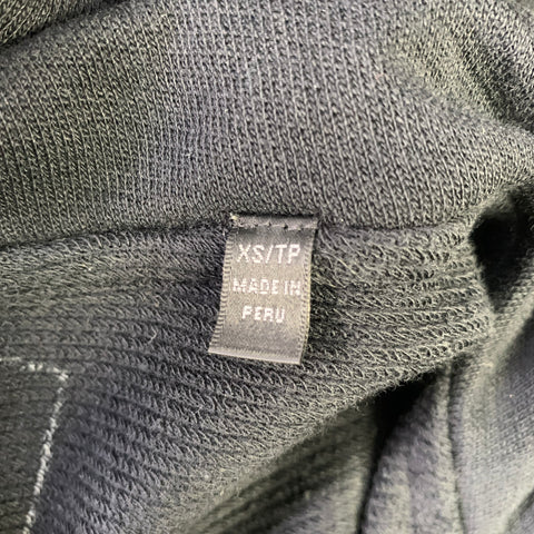 ATM Size XS Black Knitted Cotton Zip Up Jacket