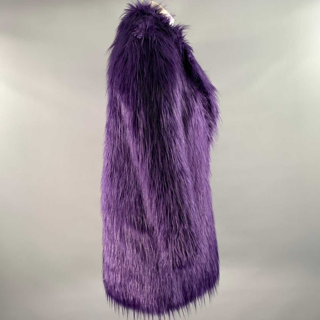 MICHAEL by MICHAEL KORS Size S Purple Faux Fur Modacrylic Blend Coat