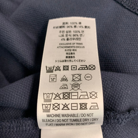 BURBERRY Size XXL Navy Cotton Monogram Half Placket Polo