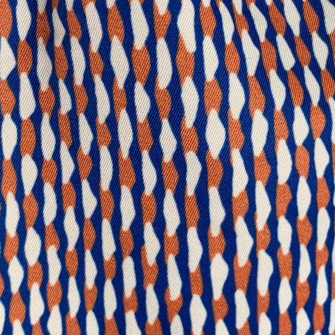 APNEE Size S Blue Orange Abstract Upcycled Plastic Polyester Swim Trunks