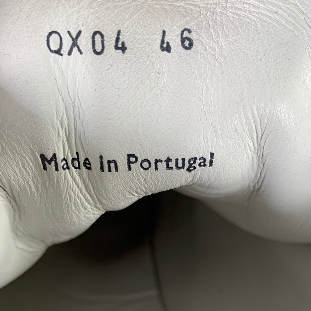 PIERRE HARDY Size 13 Black White Orange Mesh Canvas Runner Sneakers