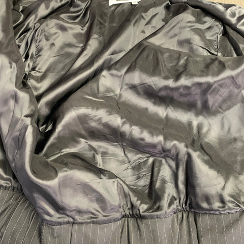 MCQ by ALEXANDER MCQUEEN Size 36 Black White Stripe Zip Up Bomber Coat