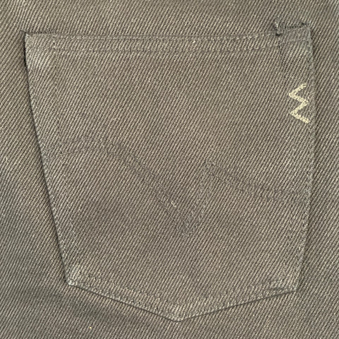 IRON HEART Size 33  Black 21oz Cotton Denim Twill Heavyweight Tapered Jeans