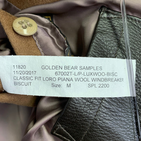 GOLDEN BEAR Size M Tan Wool Zip Up Jacket