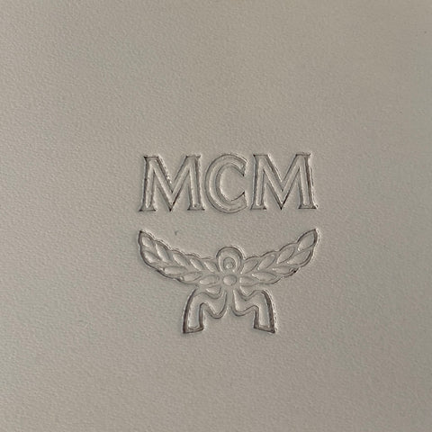 Étiquette de bagage en cuir ananas MCM White Rainbow