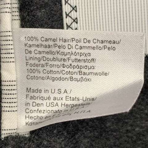 BLACK FLEECE Size 46 Charcoal Camel Hair Notch Lapel Sport Coat