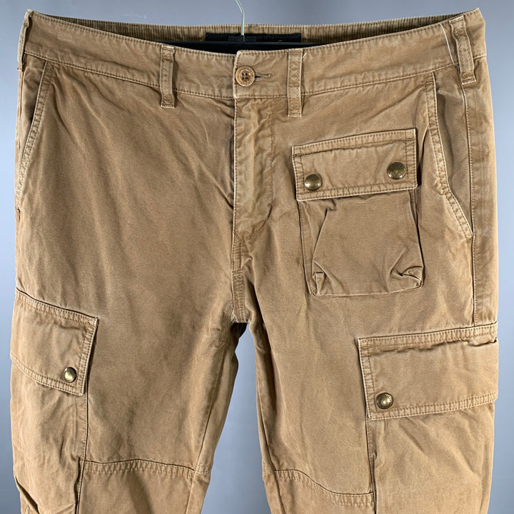 BELSTAFF Size 31 Brown Cotton Cargo Casual Pants