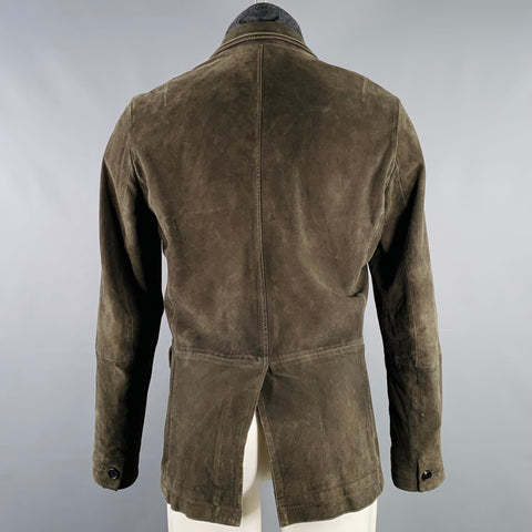 ALLSAINTS Size M Brown Grey Cotton Blend Double Layer Jacket