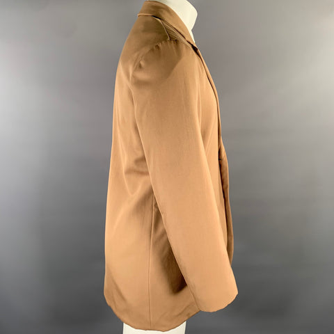 DRIES VAN NOTEN Size S Khaki Wool Notch Lapel Sport Coat
