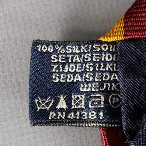 Cravate en soie bordeaux à blason doré POLO RALPH LAUREN