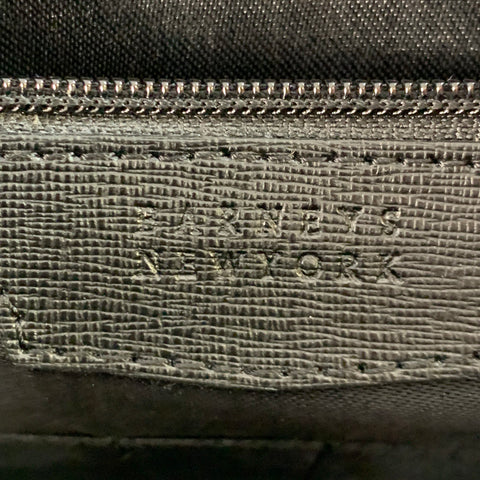BARNEY'S NEW YORK Black Saffiano Leather Messenger Bag