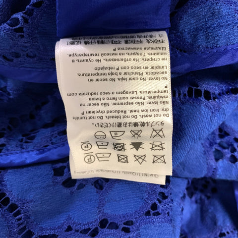 ESCADA Size 4 Blue Polyamid Baumwolle Floral Jacket