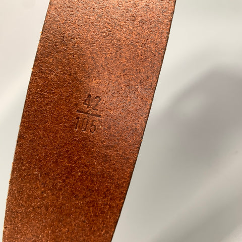 RALPH LAUREN Size 42 Brown Gold Solid Leather Belt