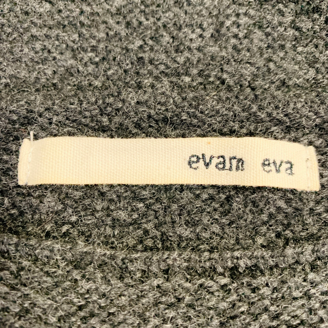EVAM EVA Size S Grey Charcoal Wool Camel Sweater Above Knee Dress