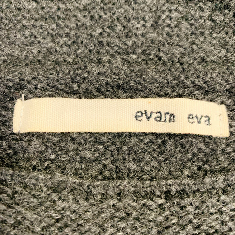 EVAM EVA Size S Grey Charcoal Wool Camel Sweater Above Knee Dress