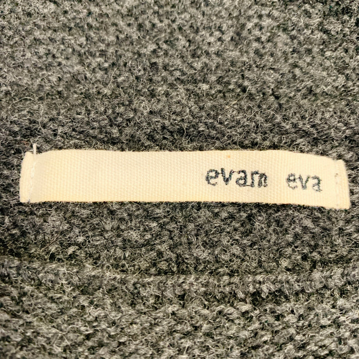 EVAM EVA Size S Grey Charcoal Wool Camel Sweater Above Knee Dress