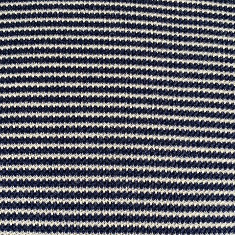 Polo à manches longues en coton rayé marine et blanc ERMENEGILDO ZEGNA Taille M