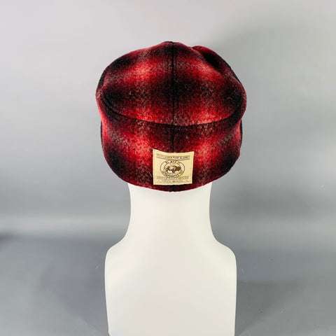 POLO by RALPH LAUREN Size L/XL Red Black Plaid Wool Nylon Hunting Cap Hat