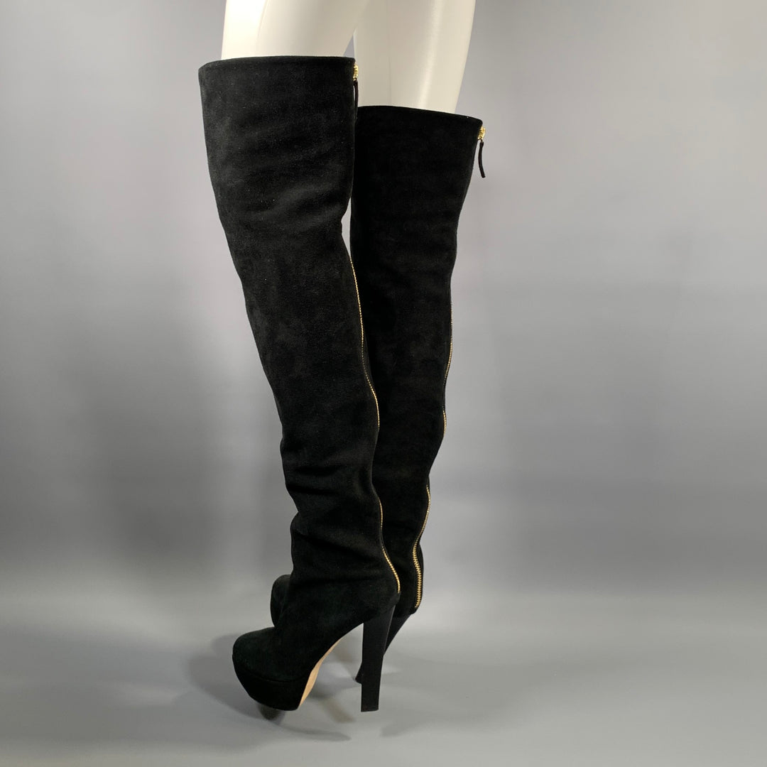 GIUSEPPE ZANOTTI Size 6.5 Black  Suede Boots