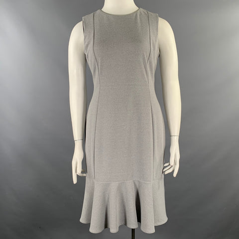 CALVIN KLEIN Size 12 Gray Polyester Blend Heather Sleeveless Dress