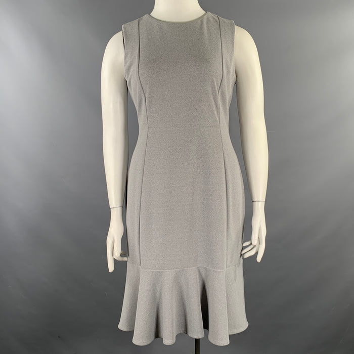CALVIN KLEIN Size 12 Gray Polyester Blend Heather Sleeveless Dress