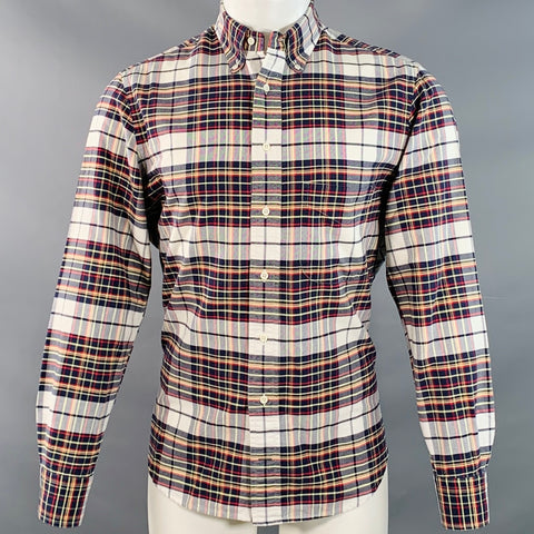 GITMAN VINTAGE Size M Multi Color Plaid Cotton Button Down Collar Long Sleeve Shirt