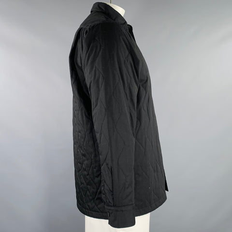 Veste matelassée NORDISK taille L noire en polyester et coton à boutons-pression