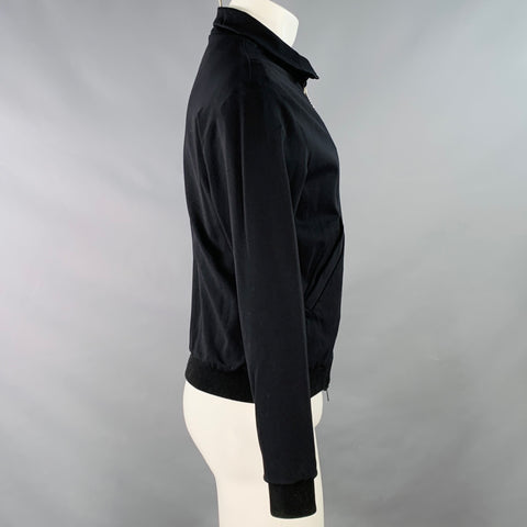 BALENCIAGA Size S Black Viscose Blend Zip Up Jacket