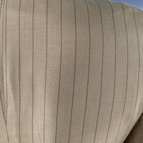 PRADA Size 44 Regular Tan Brown Pinstripe Viscose Linen Sport Coat