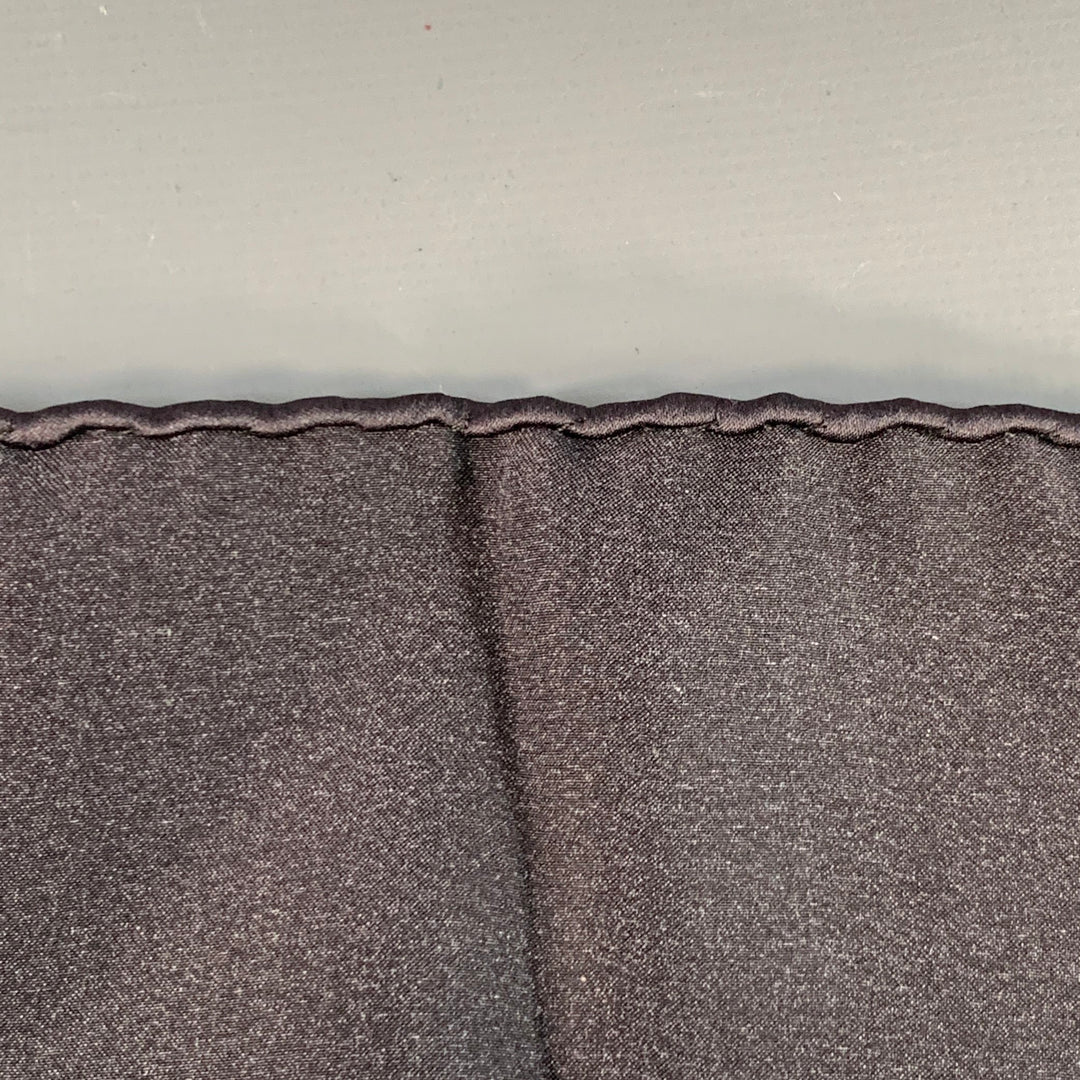 RALPH LAUREN Black Satin Pocket Square