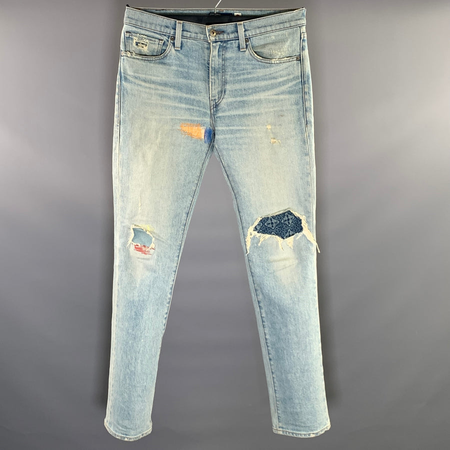 LEVI'S Size 32 Blue Sashiko Cotton Denim Jeans
